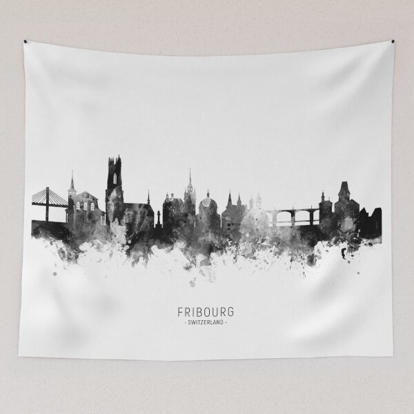 Item preview, Fribourg Switzerland Skyline designed and sold by ArtPrints.