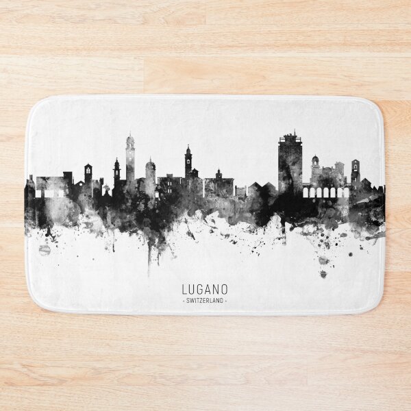 Item preview, Lugano Switzerland Skyline designed and sold by ArtPrints.