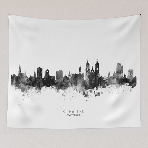 Item preview, St Gallen Switzerland Skyline designed and sold by ArtPrints.