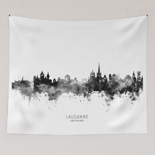 Item preview, Lausanne Switzerland Skyline designed and sold by ArtPrints.
