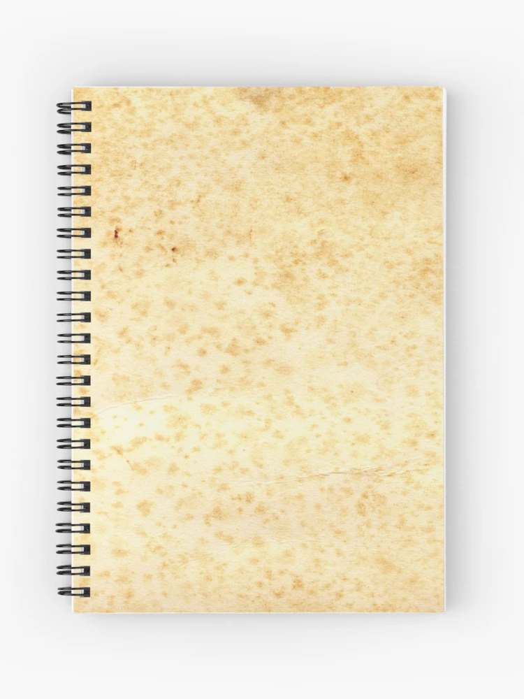 Yellow Brown Parchment Paper Texture Background Spiral Notebook