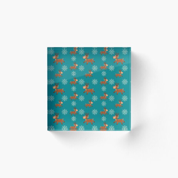 Item preview, Blue Christmas deers and snowflakes designed and sold by megaspy.