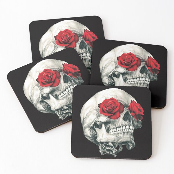 Artikelvorschau, Schädel-Rosen-Rockmusik-Rosen und Schädel-Geschenk entworfen und verkauft von Aichelangelo.