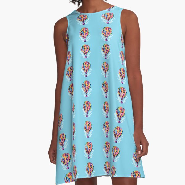 Sky House hot air balloon A-Line Dress