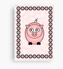 Little Cute Piggy Canvas Print