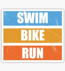 Triathlon Swim Bike Run Sticker