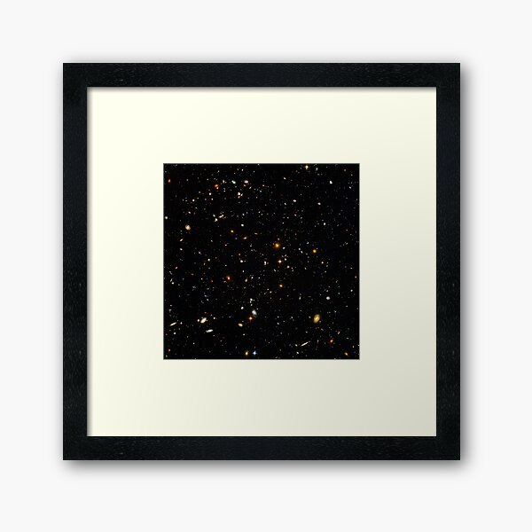 Hubble Ultra Deep Field poster Framed Art Print