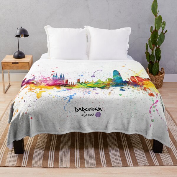 Item preview, Barcelona Spain Skyline designed and sold by ArtPrints.