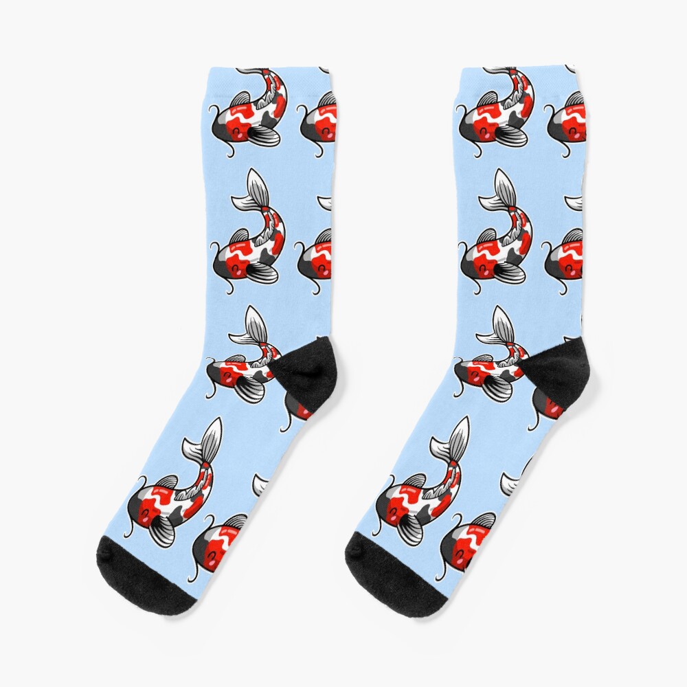 "Kawaii Cute Japanese Koi Carp Fish" Socks for Sale by freeves Redbubble