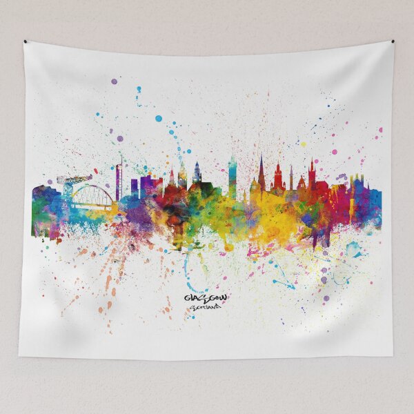 Item preview, Glasgow Scotland Skyline designed and sold by ArtPrints.
