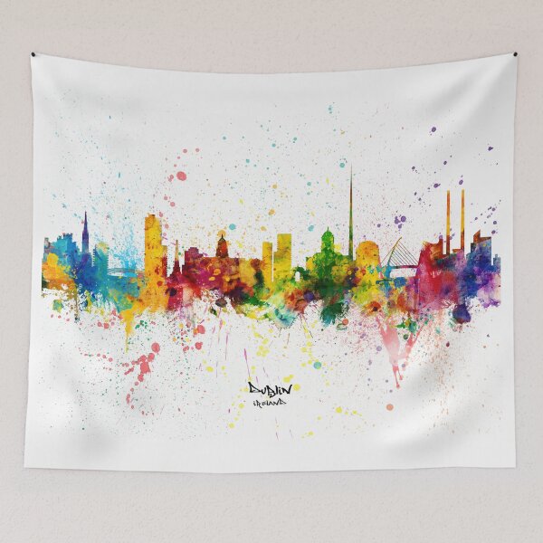 Artikelvorschau, Dublin Ireland Skyline entworfen und verkauft von ArtPrints.