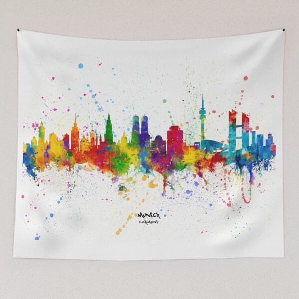 Item preview, Munich Germany Skyline designed and sold by ArtPrints.