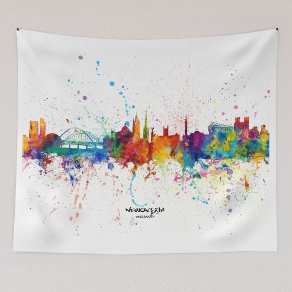 Artikelvorschau, Skyline von Newcastle, England entworfen und verkauft von ArtPrints.