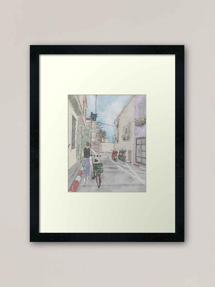 Alternate view of Neve Tzedek Tel Aviv old town Framed Art Print
