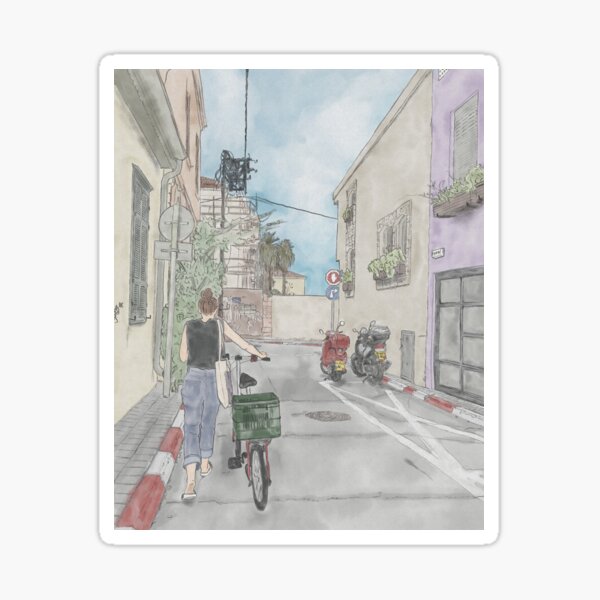 Artikel-Vorschau von  Ich werde immer so inspiriert, wenn ich ziellos dorthin wandere.
Dies ist eine Aquarellillustration der Straßen von Neve Tzedek - einem meiner Lieblingsorte in der Stadt TLV., designt und verkauft von NaliniLe.