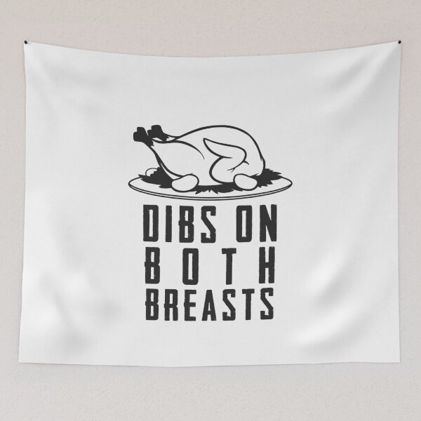 Item preview, Dibs On Both Breasts - Turkey Dinner - Thanksgiving Shirt designed and sold by bkfdesigns.
