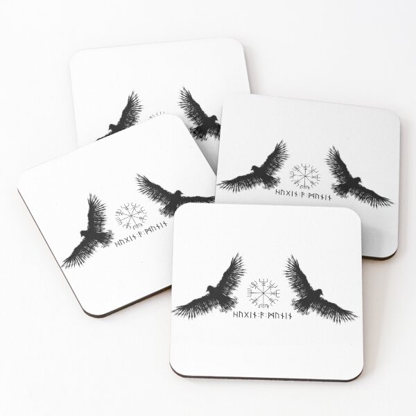Item preview, Hugin & Munin | Vegvisir | Odin's Ravens | black designed and sold by ZhulaDesign.
