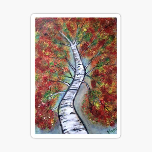 Item preview,   birch in autumn watercolour mysticladyart  designed and sold by mysticladyart.