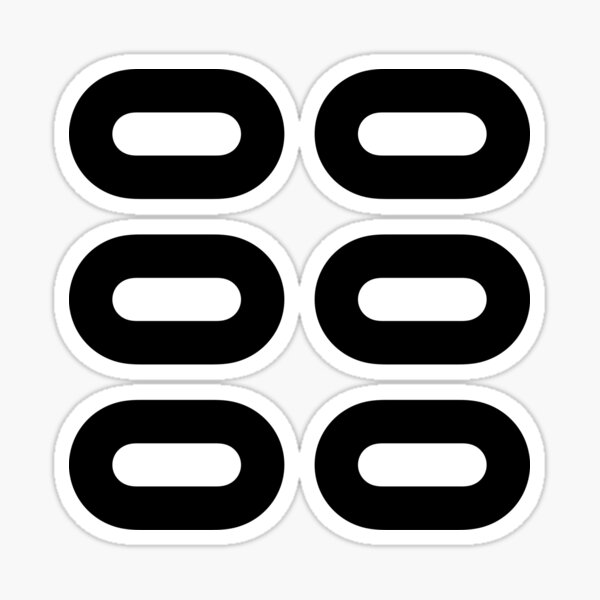 Vista previa del artículo con la obra «Logotipo de Oculus (negro)», diseñado y vendido por BetterDIY.