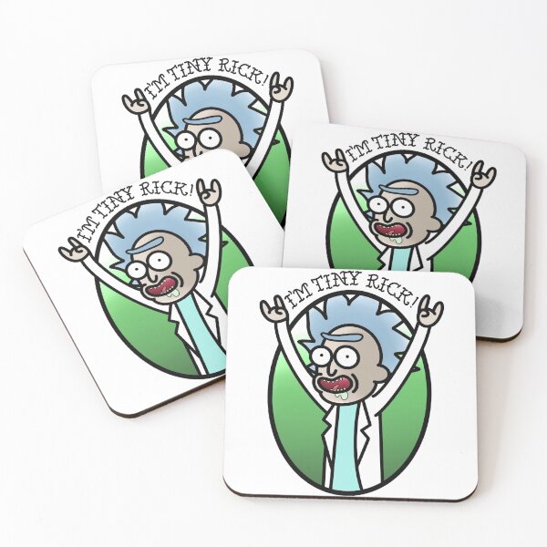 Tiny Rick - Rick and Morty Coasters (Set of 4)