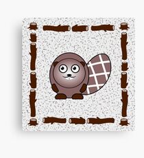 Little Cute Beaver Canvas Print