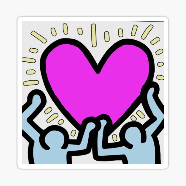chiffres avec coeur Sticker