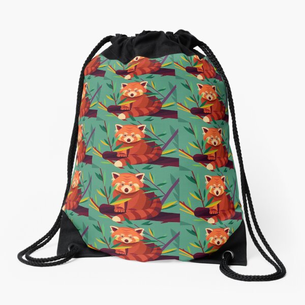 Raccoon in a tree Drawstring Bag