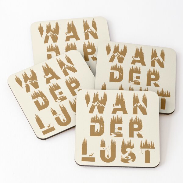 Aperçu de l'œuvre Citation motivante, inspirante et positive - Wanderlust typographie textuelle par Word Fandom - wordfandom créée et vendue par Kerry Pritchard.