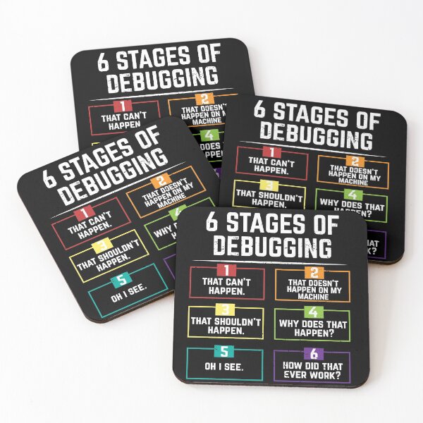 Item preview, 6 Stages Of Debugging Computer Programming  designed and sold by eulonix.