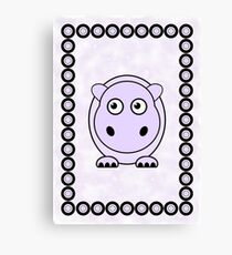Little Cute Hippopotamus Canvas Print
