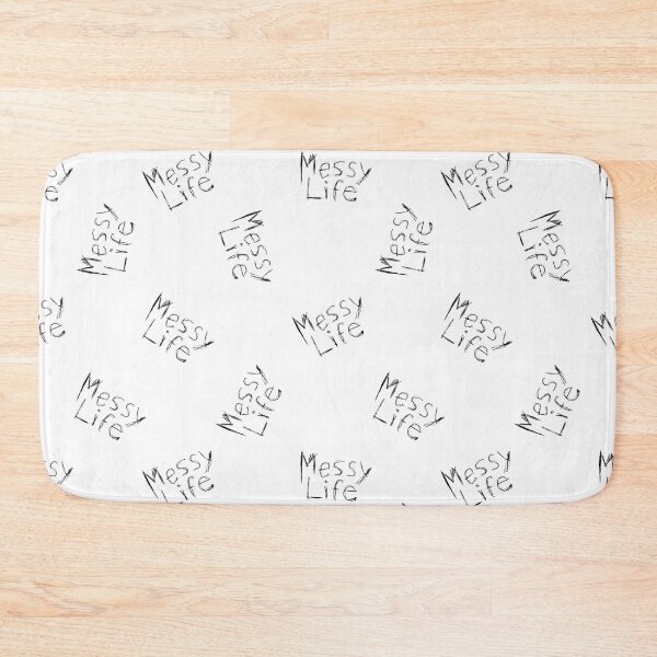 Item preview, Messy Life Phrase Motif Typographic Pattern designed and sold by DFLC Prints.
