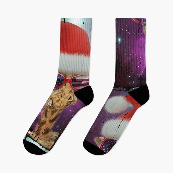 Item preview, disstressed giraffe christmas usa nebula designed and sold by Scoopivich.
