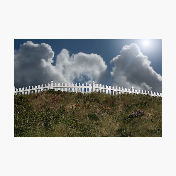 Item preview, white fence designed and sold by morrbyte.
