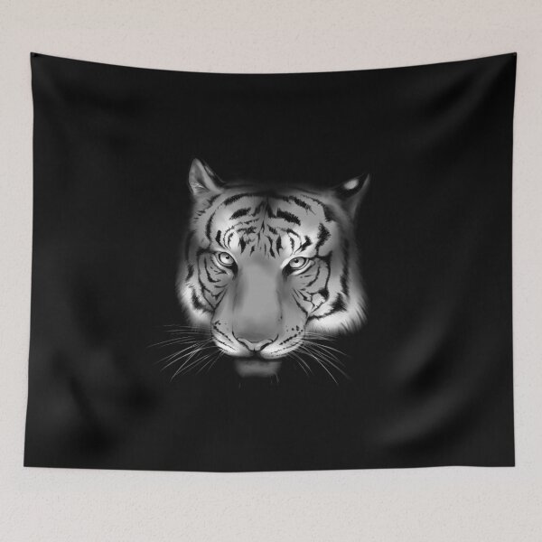 Item preview, Sumatra Tiger Portrait (dark background) designed and sold by MMMSdesigns.