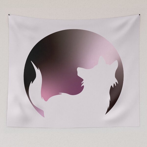 Item preview, Wolf and Full Moon (Pink) designed and sold by autumds.