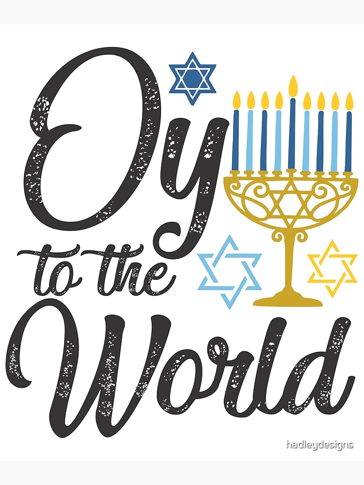 Oy To The World Hanukkah Toddler T-Shirt Jewish Holiday Gift