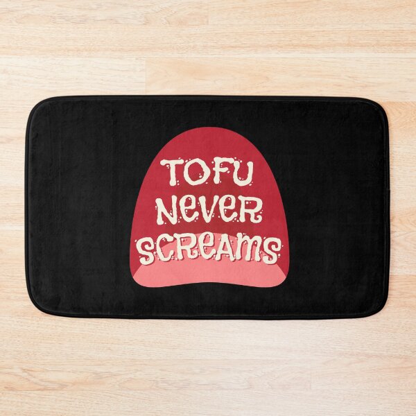 Item preview, Tofu Never Screams Vegan Vegetarian Mouth Tongue designed and sold by MooonTees.