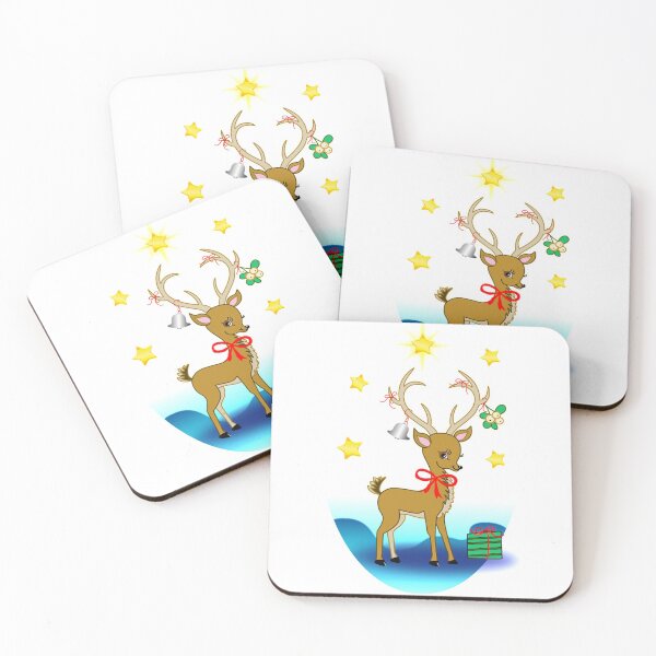 Item preview, Cute Deer, Christmas and Holiday Fantasy Collection designed and sold by Sharon Schwalbe.