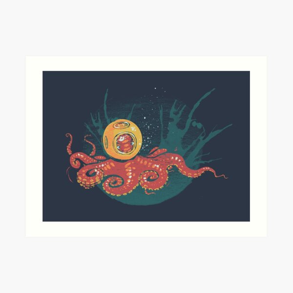 Deep Sea Diver Art Print