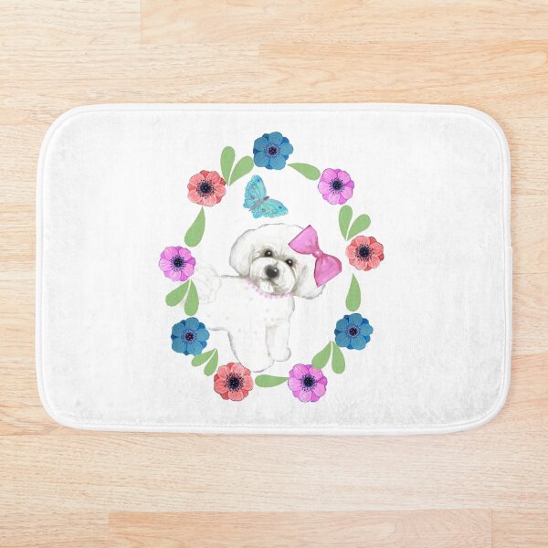 Item preview, Bichon frise dog and Butterflies designed and sold by MagentaRose.