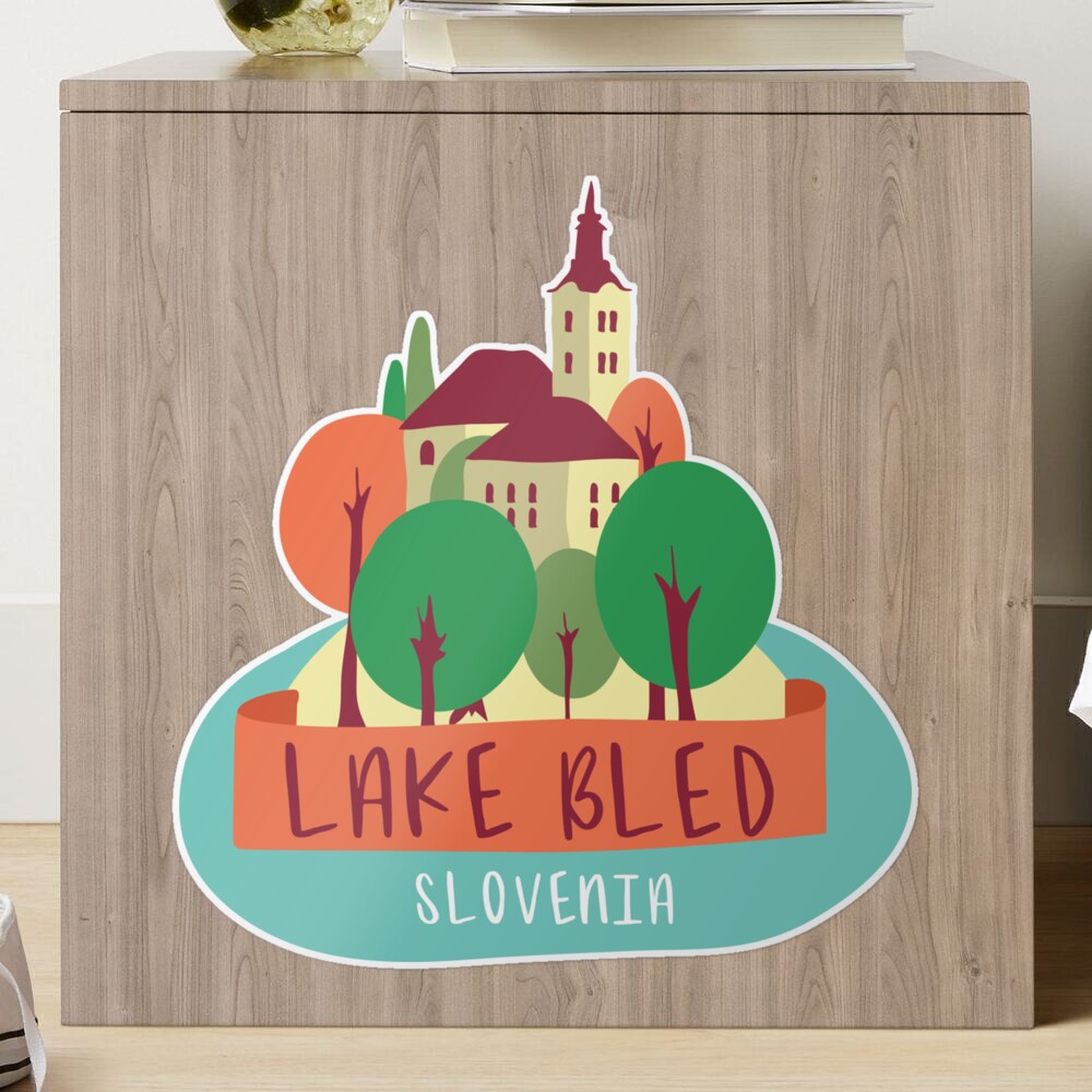 1x Round Fridge MDF Magnet Lake Bled Slovenia Autumn Travel #51307