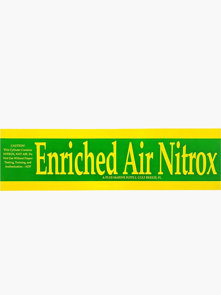 Trident Nitrox Dive Drapeau Autocollant-Taille 2 1/4 x 3 