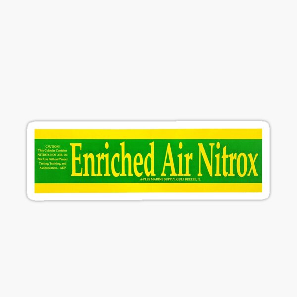 Nitrox Dive Label Apparel Sticker