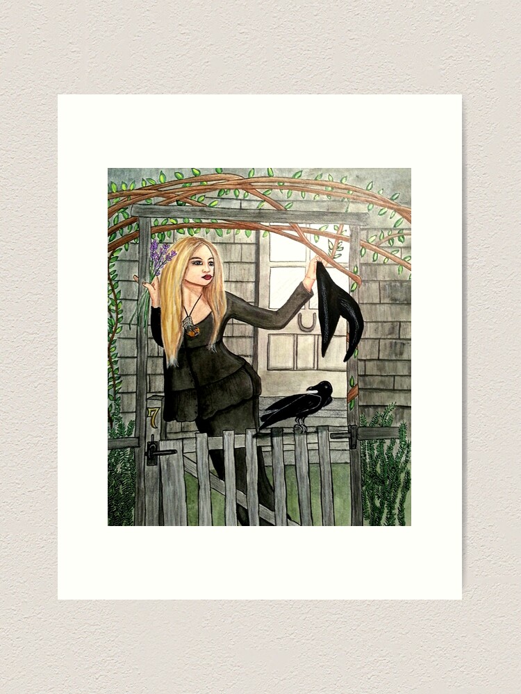 Thumbnail 2 of 3, Art Print, Cottage Witch - Witch Art designed and sold by Carol Ochs.