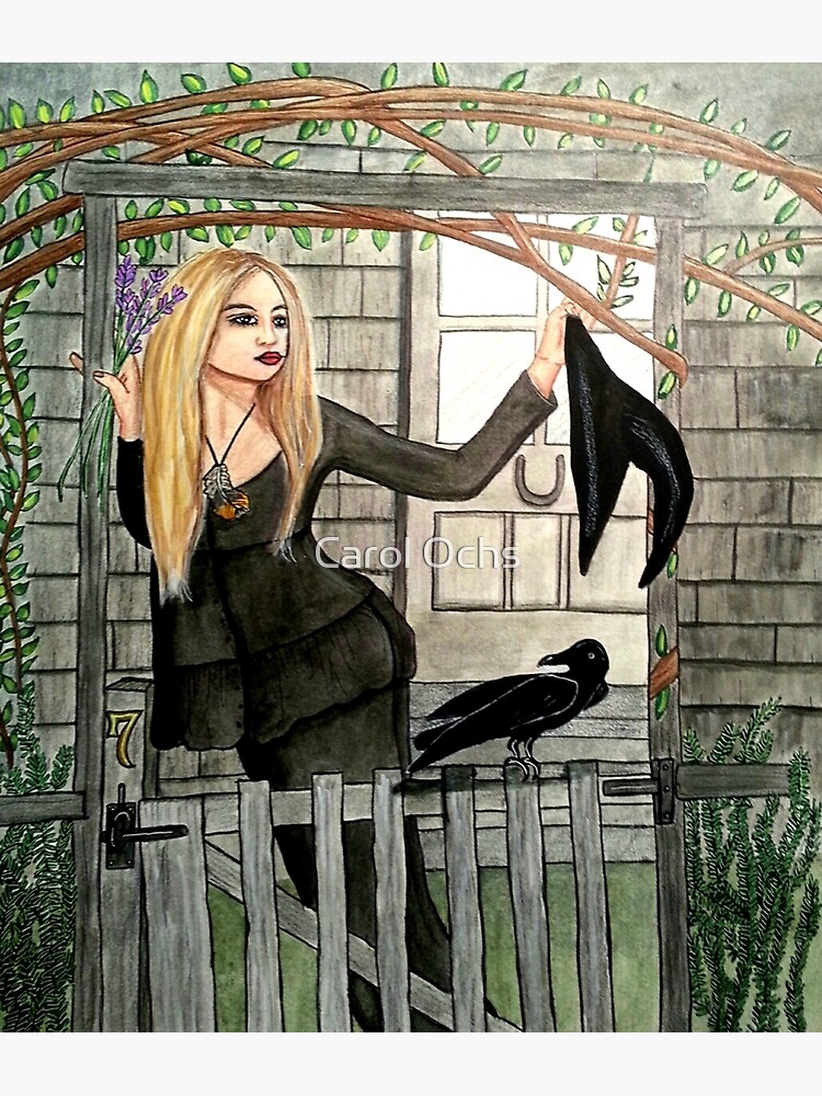 Thumbnail 3 of 3, Poster, Cottage Witch - Witch Art designed and sold by CarolOchs.