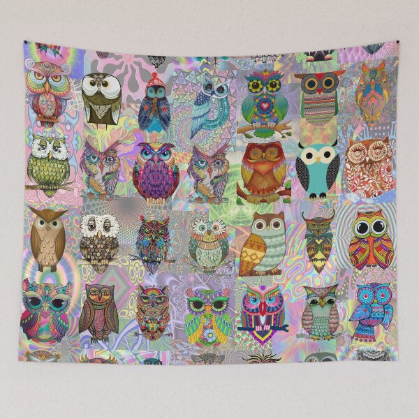 Item preview, Psychedelic Owls designed and sold by Montage-Madness.