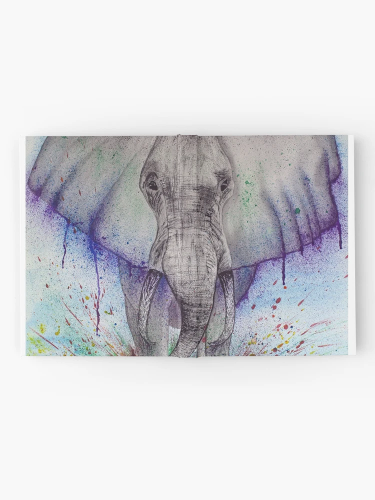 Thumbnail 2 of 3, Journal, Colorful Stomping Elephant designed and sold by RJ-Studios.