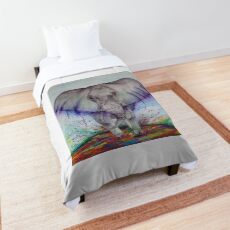 Colorful Stomping Elephant Comforter