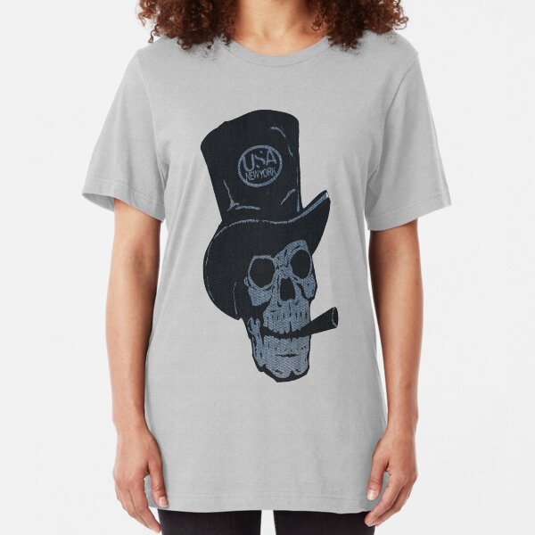 hat and skull usa by rogers bros Slim Fit T-Shirt