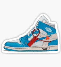 OFF-WHITE UNC Jordan 1 Illustration Stickers & Prints Sticker
